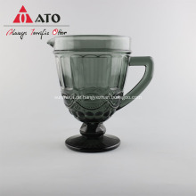 Kreativer Stil klarer Glas Tee -Tassen mit Griff große Glasbecher für Bierkaffee